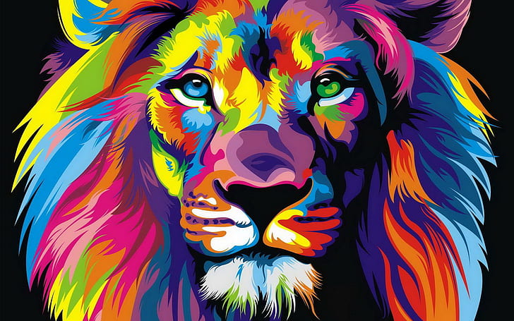 A colorful lion