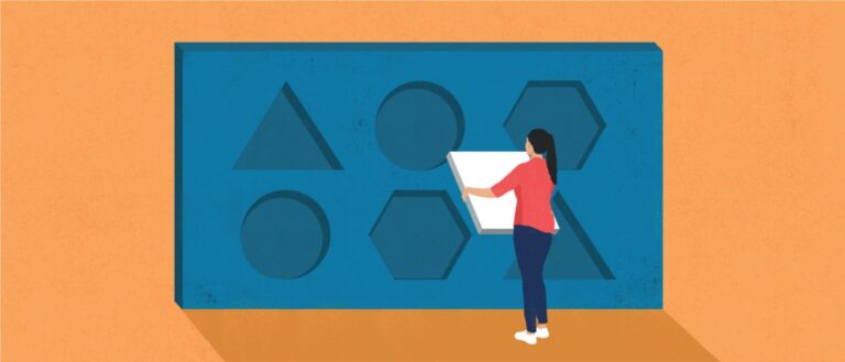 A woman trying to find the right mold